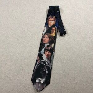 Star Wars Necktie Mens OS Multicolor Excellent 1996 Vintage Character Print Tie